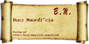 Bucz Maurícia névjegykártya